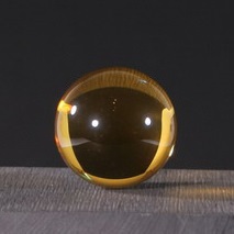 Krystalkugle Ø60mm, ravfarvet